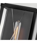 Monte 1-lt large outdoor flush wall light black/clear 55.9 cm IP44