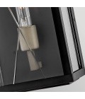 Monte 1-lt large outdoor flush wall light black/clear 55.9 cm IP44