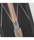 Monte 1-lt large outdoor flush wall light black/clear 55.9 cm IP44
