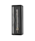 Monte 1-lt large outdoor flush wall light black/clear 55.9 cm IP44