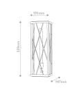 Monte 1-lt large outdoor flush wall light black/clear 55.9 cm IP44