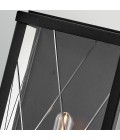 Monte 1-lt medium outdoor flush wall light black/clear 40.6 cm IP44