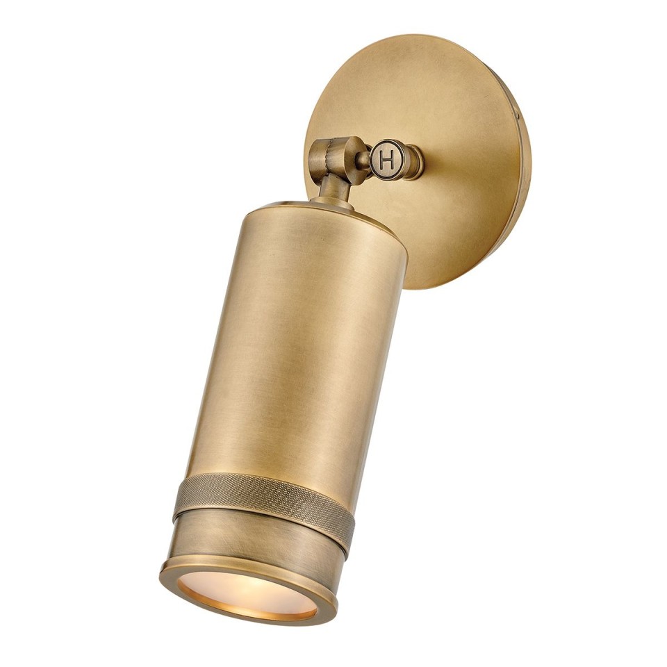 Pratt 1-lt outdoor spot wall light heritage brass 31.8 cm IP44
