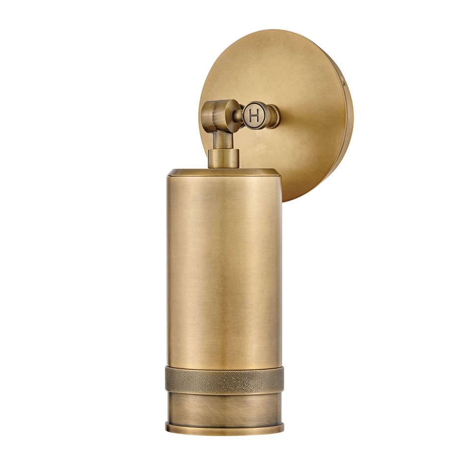 Pratt 1-lt outdoor spot wall light heritage brass 31.8 cm IP44