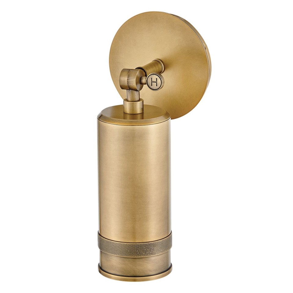 Pratt 1-lt outdoor spot wall light heritage brass 31.8 cm IP44