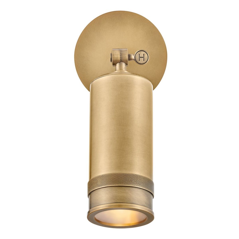 Pratt 1-lt outdoor spot wall light heritage brass 31.8 cm IP44