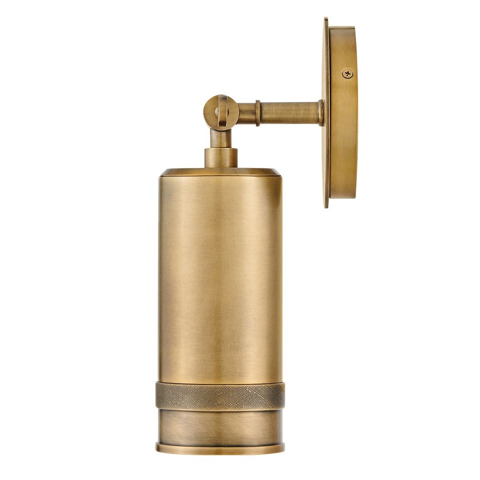 Pratt 1-lt outdoor spot wall light heritage brass 31.8 cm IP44