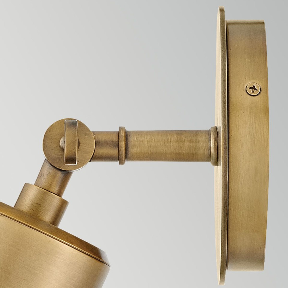 Pratt 1-lt outdoor spot wall light heritage brass 31.8 cm IP44