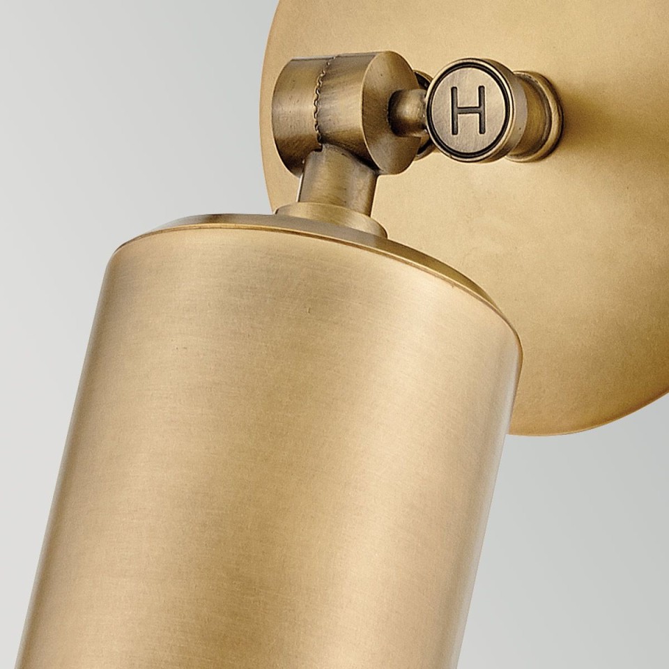 Pratt 1-lt outdoor spot wall light heritage brass 31.8 cm IP44