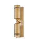 Pratt 2-lt outdoor up/down spot wall light heritage brass 48.3 cm IP44