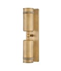 Pratt 2-lt outdoor up/down spot wall light heritage brass 48.3 cm IP44