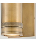 Pratt 2-lt outdoor up/down spot wall light heritage brass 48.3 cm IP44