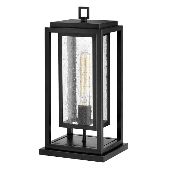 Republic 1-Ljus utomhus portlykta svart/klart bubbelglas 41,9 cm IP44