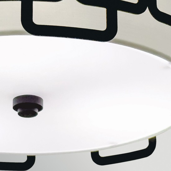 Sabina 3-Ljus plafond svart/offwhite 37,9 cm