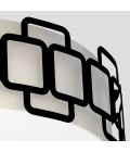 Sabina 4-lt large flush ceiling light black/off-white 57 cm