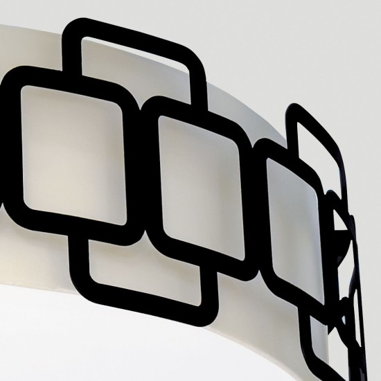 Sabina 4-Ljus plafond svart/offwhite 57 cm