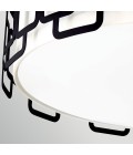 Sabina 4-lt large flush ceiling light black/off-white 57 cm
