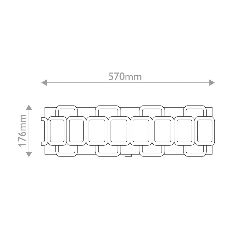 Sabina 4-lt large flush ceiling light black/off-white 57 cm