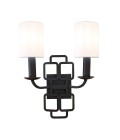 Sabina 2-lt wall light black/off-white 42.4 cm