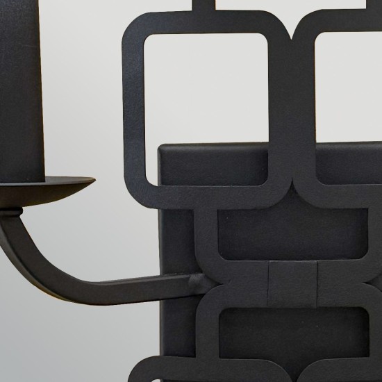 Sabina 2-ljus vägglampa svart/offwhite 42,4 cm