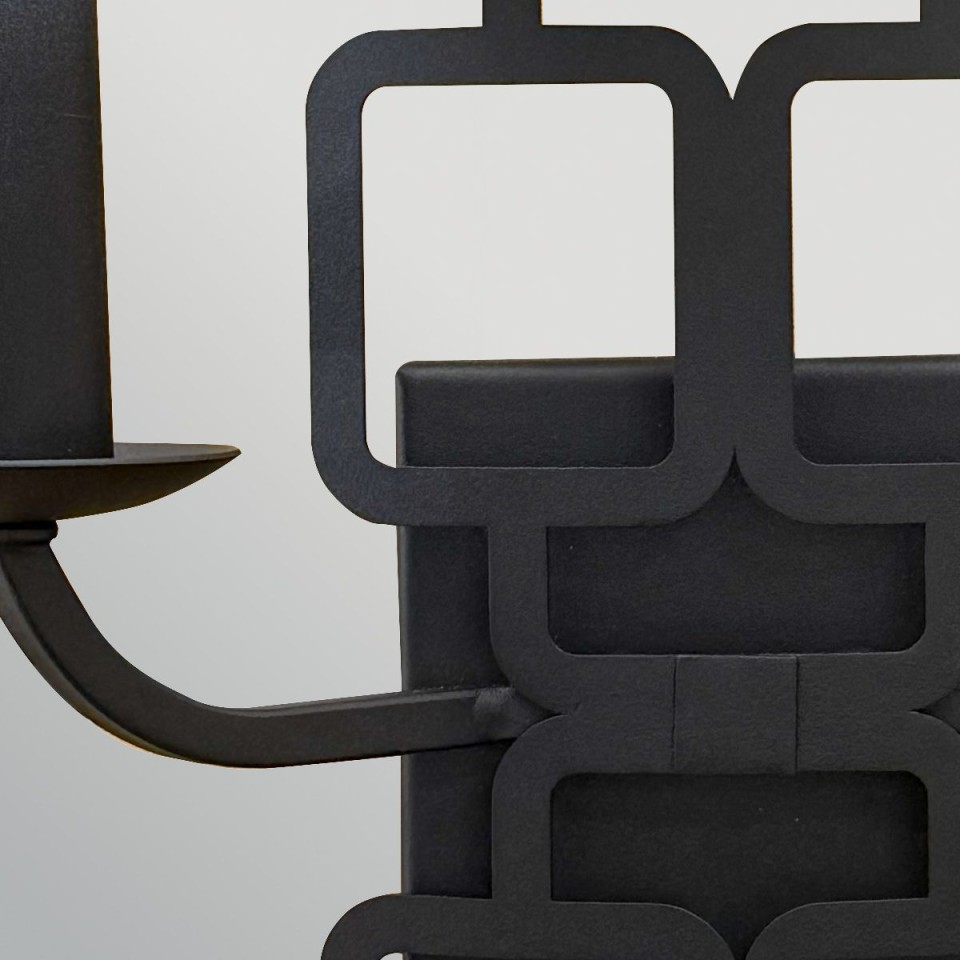 Sabina 2-lt wall light black/off-white 42.4 cm