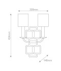 Sabina 2-lt wall light black/off-white 42.4 cm