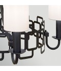 Sabina 5-lt chandelier black/off-white 71.7 cm