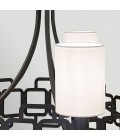 Sabina 5-lt chandelier black/off-white 71.7 cm