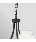 Sabina 5-lt chandelier black/off-white 71.7 cm