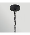 Sabina 5-lt chandelier black/off-white 71.7 cm