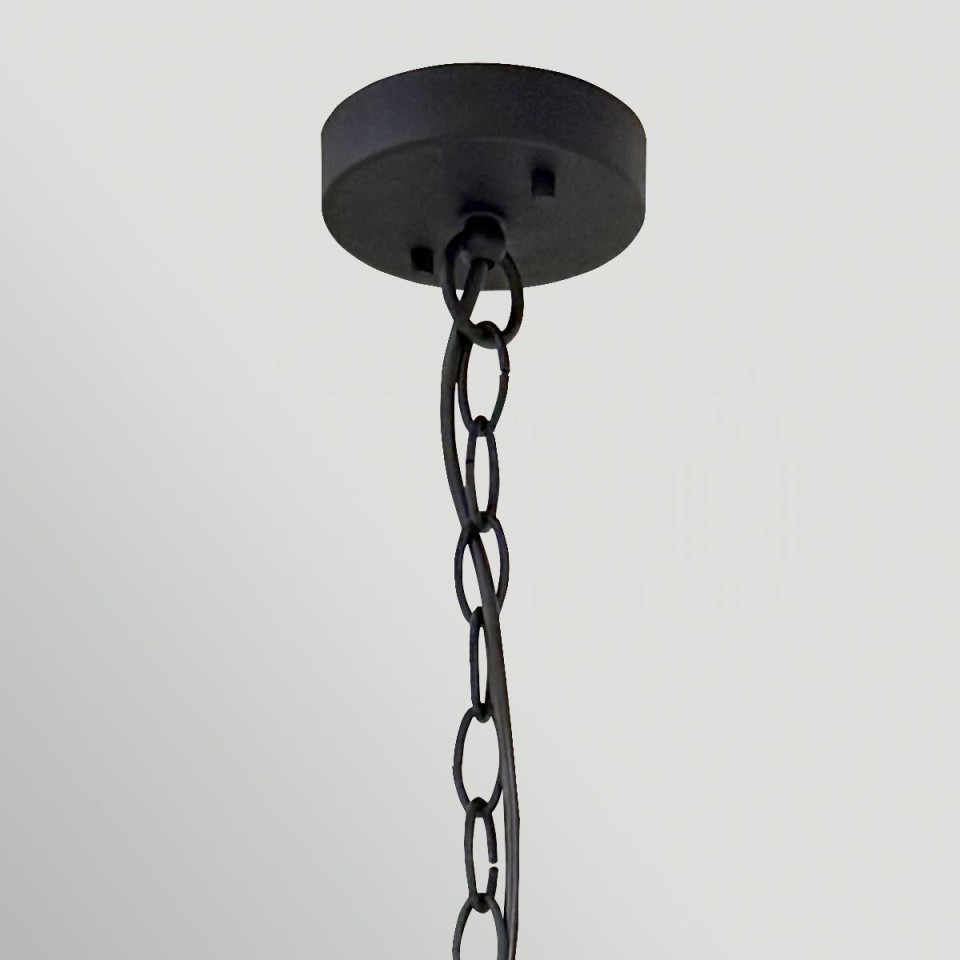 Sabina 5-lt chandelier black/off-white 71.7 cm