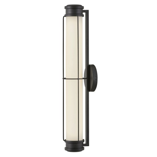 Saylor badrumsvägglampa matt svart/vit 61 cm IP44