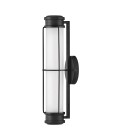 Saylor small bathroom wall light matte black/white 43.2 cm IP44