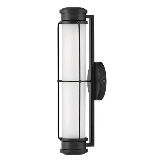 Saylor badrumsvägglampa matt svart/vit 43,2 cm IP44