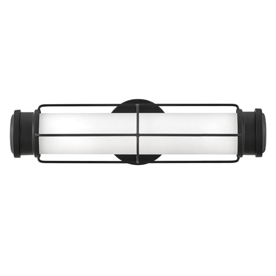 Saylor small bathroom wall light matte black/white 43.2 cm IP44