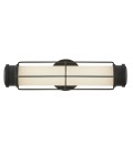 Saylor small bathroom wall light matte black/white 43.2 cm IP44