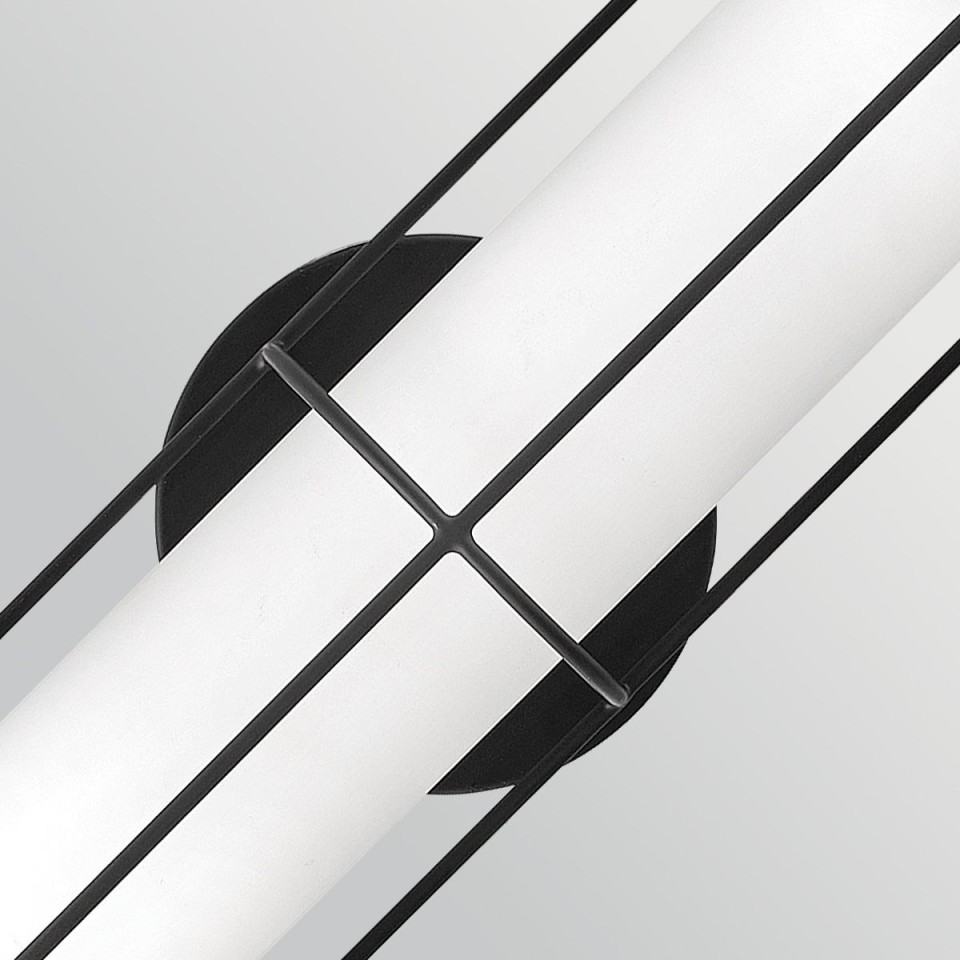 Saylor small bathroom wall light matte black/white 43.2 cm IP44