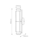 Saylor small bathroom wall light matte black/white 43.2 cm IP44
