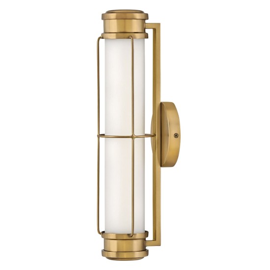Saylor badrumsvägglampa mässing/vit 43,2 cm IP44