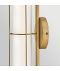 Saylor small bathroom wall light heritage brass/white 43.2 cm IP44