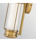Saylor small bathroom wall light heritage brass/white 43.2 cm IP44