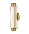 Saylor small bathroom wall light heritage brass/white 43.2 cm IP44