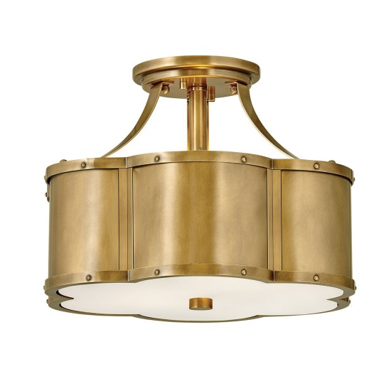 Chance 2 Ljus Plafond - Antikmässing