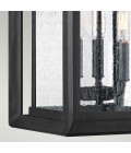 Wakefield 3-lt large outdoor wall light earth black/clear 43.3 cm IP44