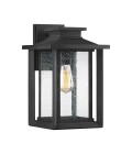 Wakefield 1-ljus medium utomhusvägglampa jord svart/klar 35,7 cm IP44