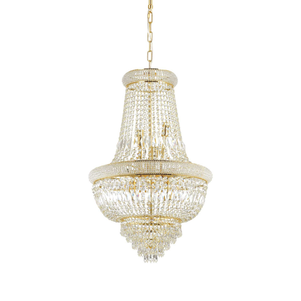 Dubai SP10 kristallkrona mässing/kristall 52cm Ideal-Lux Dubai SP10 kristallkrona mässing/kristall 52cm
