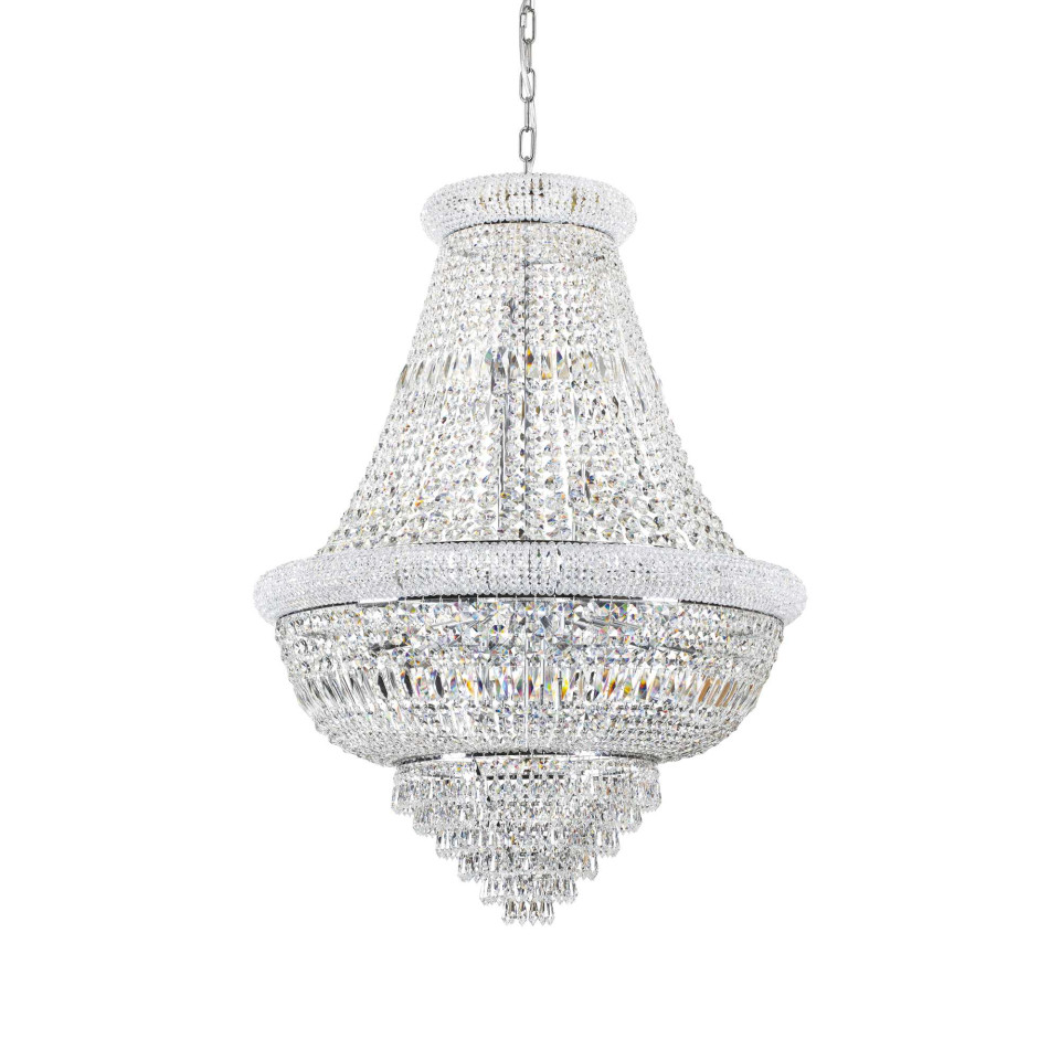 Dubai SP24 kristallkrona krom/kristall 80cm Ideal-Lux Dubai SP24 kristallkrona krom/kristall 80cm