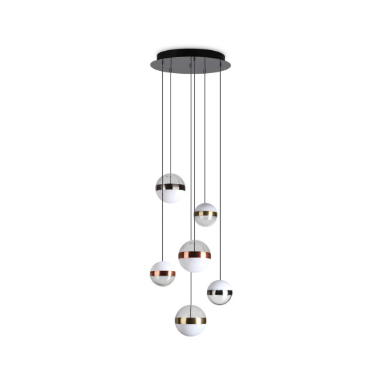 Galaxy SP6 Taklampa Vit/Klar/Svart 40cm Galaxy SP6 Taklampa Vit/Klar/Svart 40cm