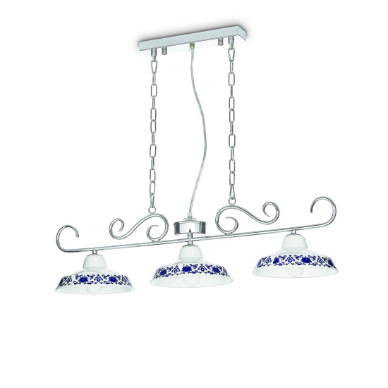 BaseSANO Ceiling Light SB3 China/Chrome 77cm BaseSANO Ceiling Light SB3 China/Chrome 77cm