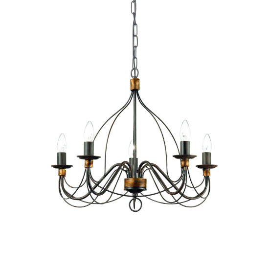 CORTE Pendant SP5 black-brass 64 cm